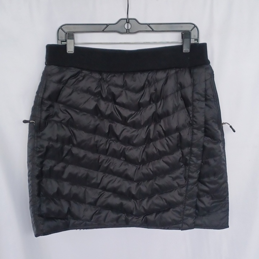 Aventure Black Fleece Lined Quilted Snow Skirt, Sz M